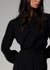 Odeon VNeck Long Sleeve Tailored Black Tencel Wrap Dress