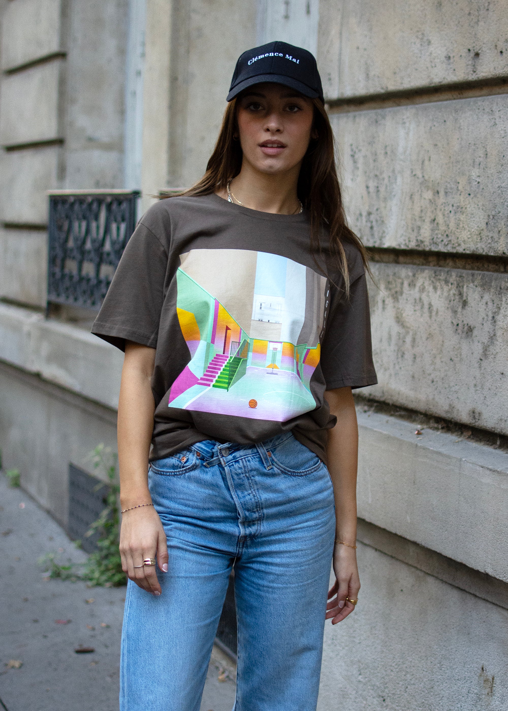 Pigalle Brown Oversized Tee