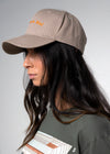 Charonne Logo Embroidered Cotton Khaki Brown Baseball Cap