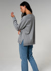 Etienne Crewneck Raglan Sleeve Oversized Cotton Grey Sweater