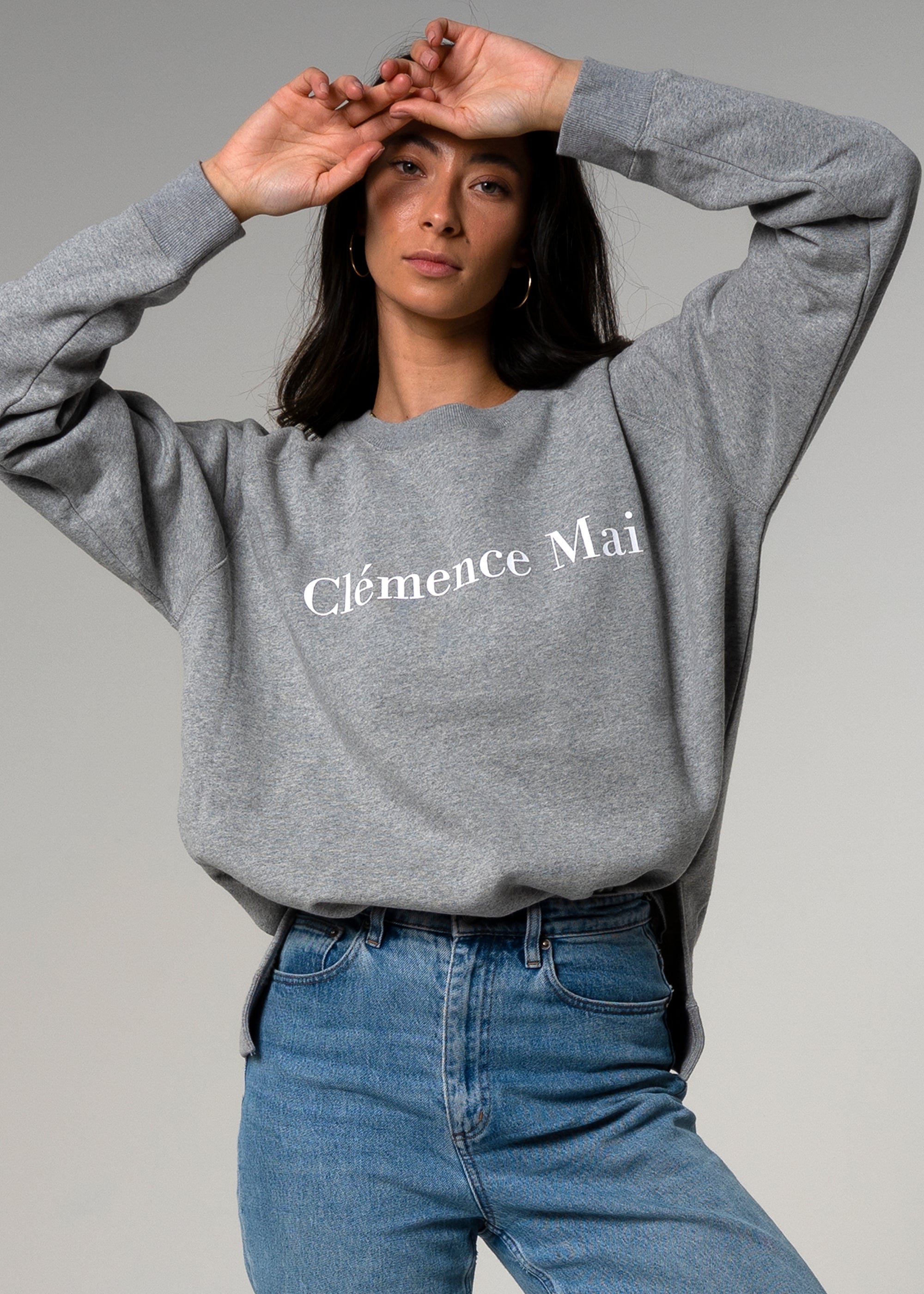 Gray hot sale crewneck sweatshirt