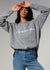 Etienne Crewneck Raglan Sleeve Oversized Cotton Grey Sweater