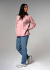 Etienne Crewneck Raglan Sleeve Oversized Cotton Pink Sweater