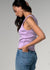 Moto Racerback Lilac Purple Ribbed Cotton Tank