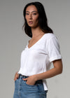 Premier VNeck White Cotton Tshirt